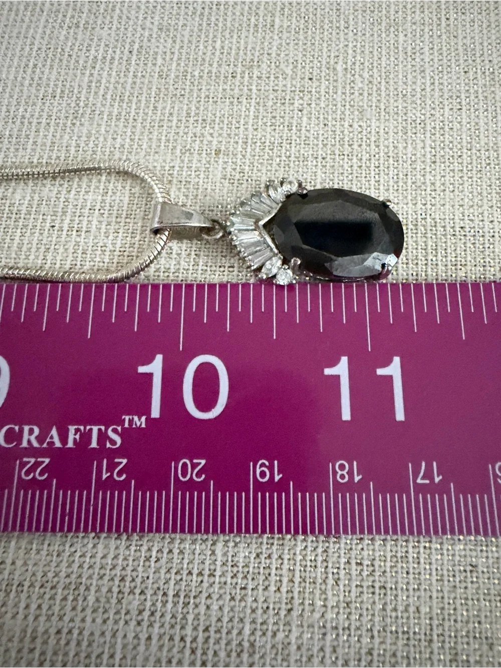 Black Spinel Stone Pendant Necklace